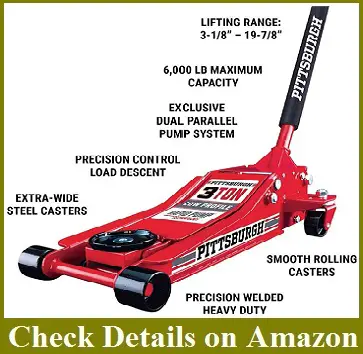 Pittsburgh Automotive 3 Ton Heavy Duty Steel Floor Jack